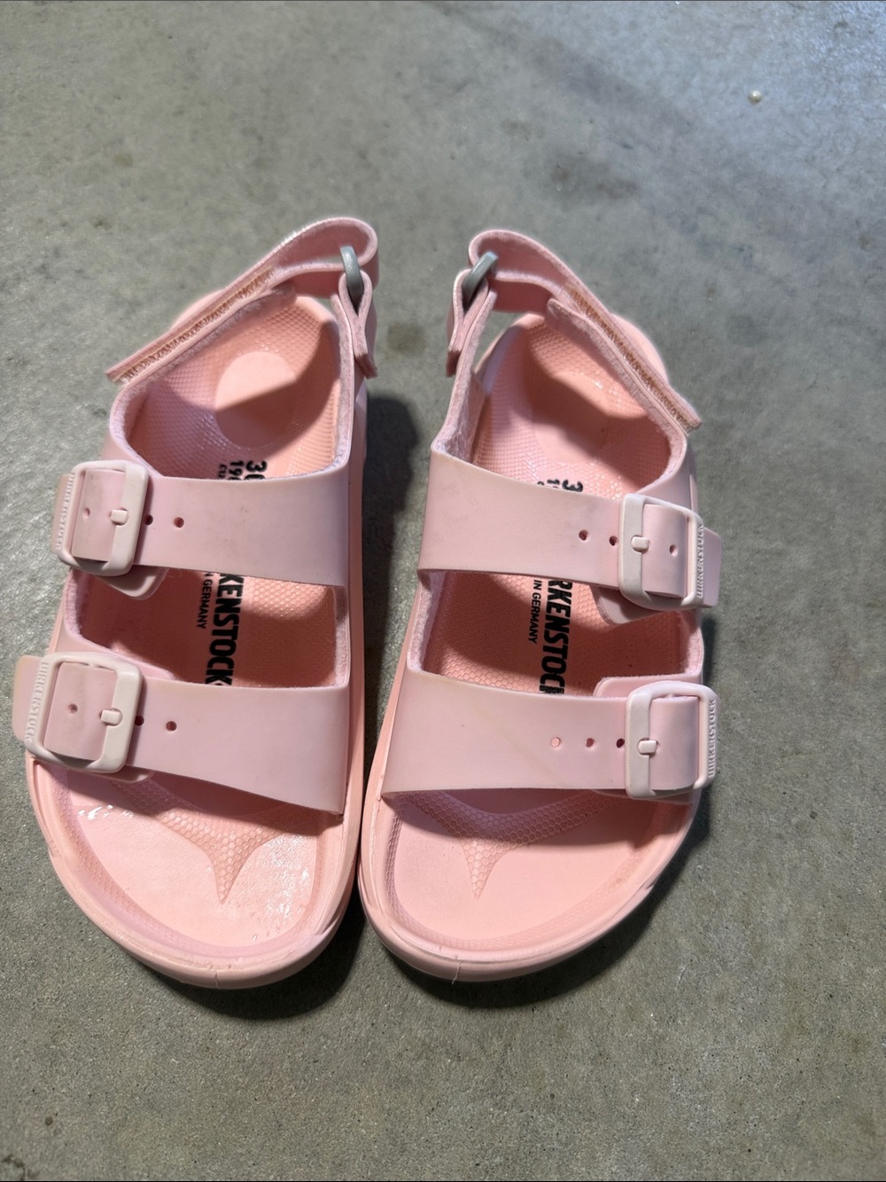 Birkenstock Kids Light Pink Two-Strap EVA Sandals with Back Strap